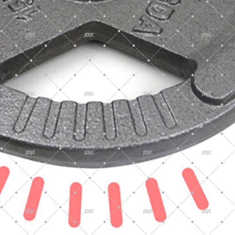 JDJC 10kg Cast Iron Three-Hole Barbell Plate