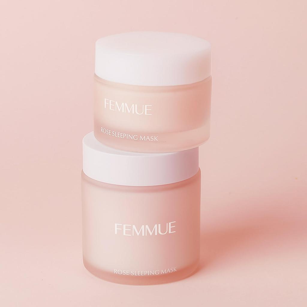 FEMMUE Rosenwasser Schlafmaske 100g GROSSE Größe auftragen und schlafen gehen Gesicht Feuchtigkeitscreme Hautpflege Offizielles japanisches Produkt Monate [Nur Maske]