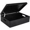 Storage Box - Creative Deco - XL - Wood To Decorate - Black - 40 X 30 X 14 Cm