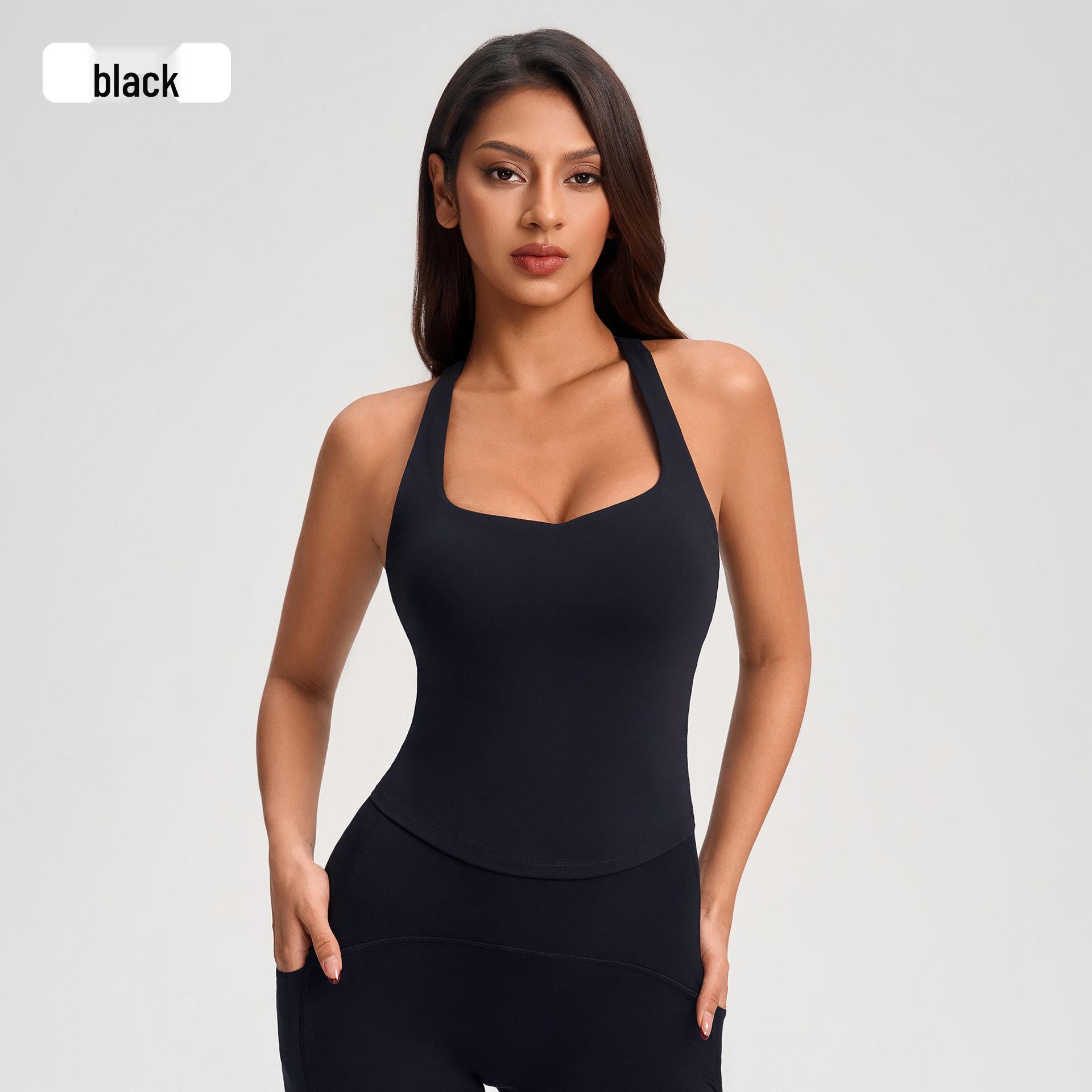 

Women’s I-Shaped Back Yoga Tank with Chest Pads – Reduces Armpit Fat, Ideal for Outdoor Wear & Pilates Fitness (YG-1007) EU 8