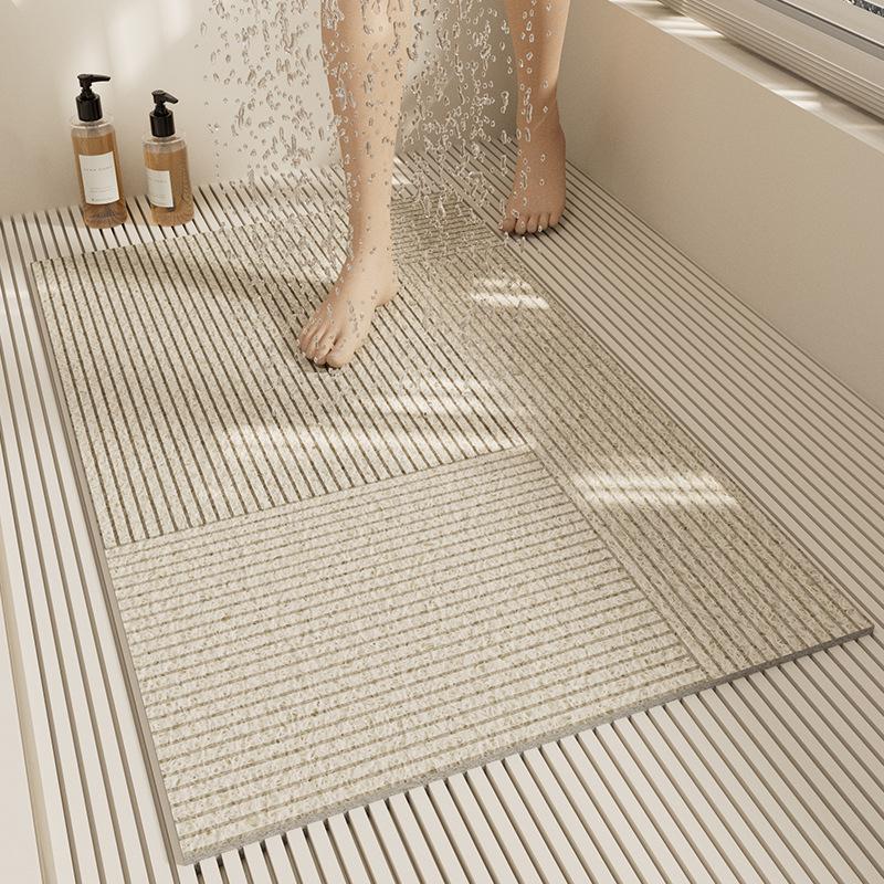 Washable Anti-Slip Bathroom Mat - Dirt-Resistant, Easy-Clean, Hollow Design Foot Pad