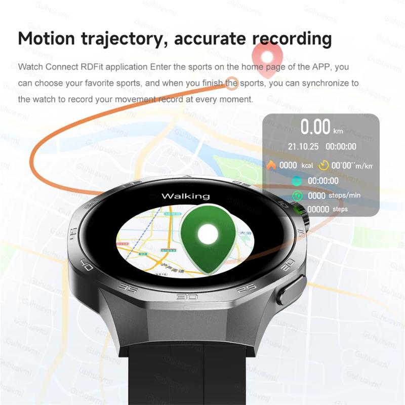 2025 New Bluetooth Call Smart Watch Men AMOLED HD Large Screen Heart Rate NFC IP68 Waterproof Sport Wireless Charging for Xiaomi