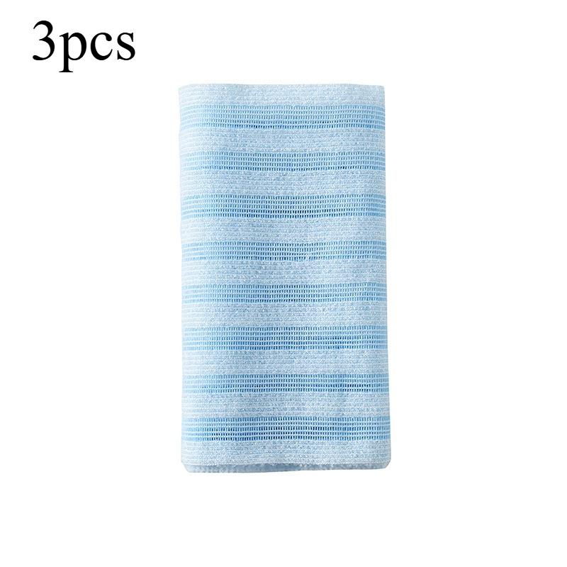 Jacquard Stripe Baths Towel with Back Pulling Design Exfoliating Body Washcloth for Shower and Skin Cleansing Bathroom Supplies