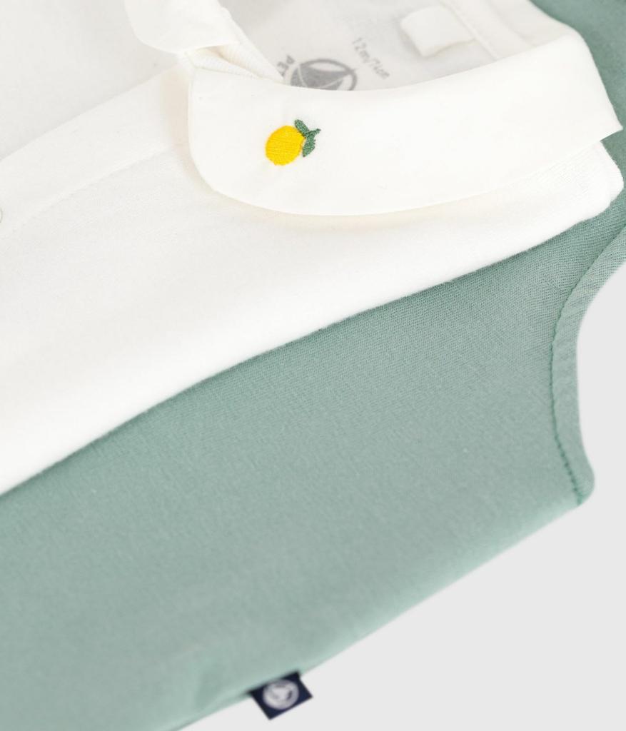 Baby Set A0DHJ Light Green 18 Months 81cm [Petit Bateau] 2-piece