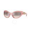 Light Brown Silver Mirror Cat Eye Ladies Sunglasses Ve4485 53228z 59