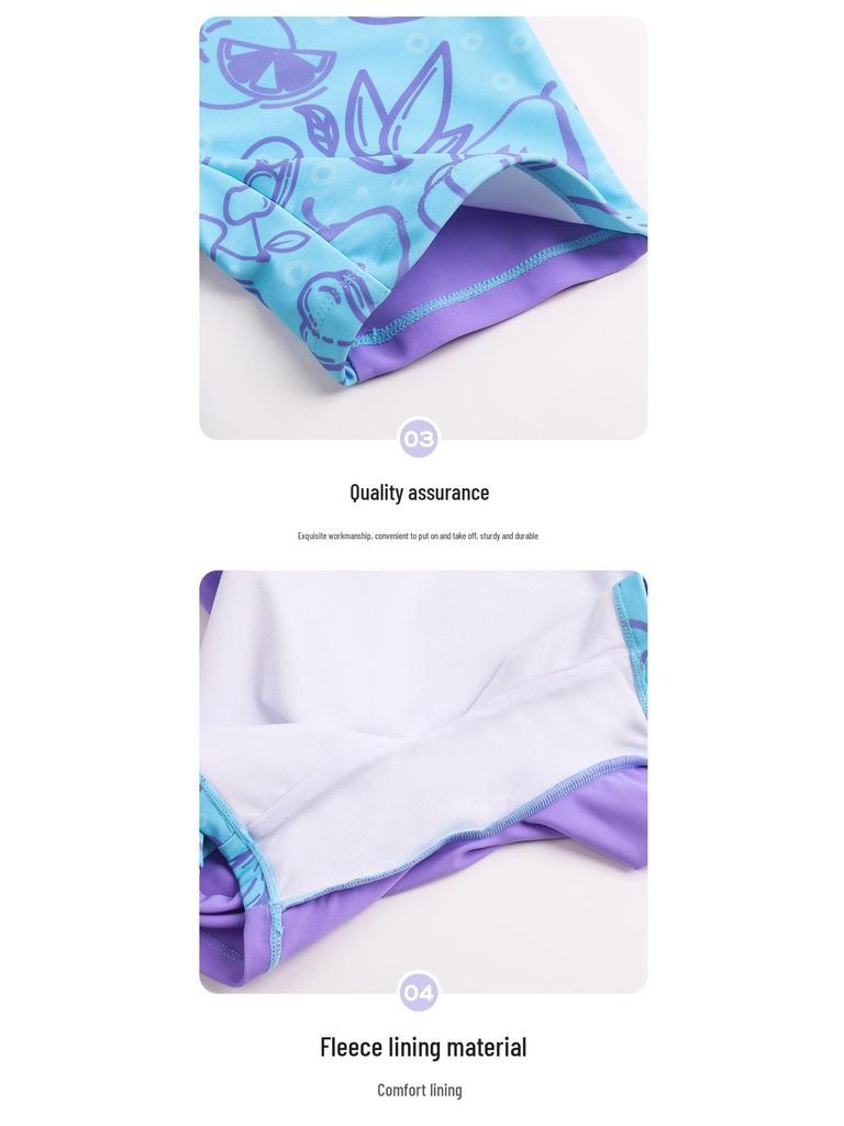 2025 Girls' Quick-Dry One-Piece Swimsuit for Middle & Big Kids - Professional Training & Hot Spring Design