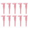 10pcs 80mm Eyebrow Measuring Ruler Pink Eyebrow Tattoo Double Scale Vernier Caliper Sliding Gauge Ruler