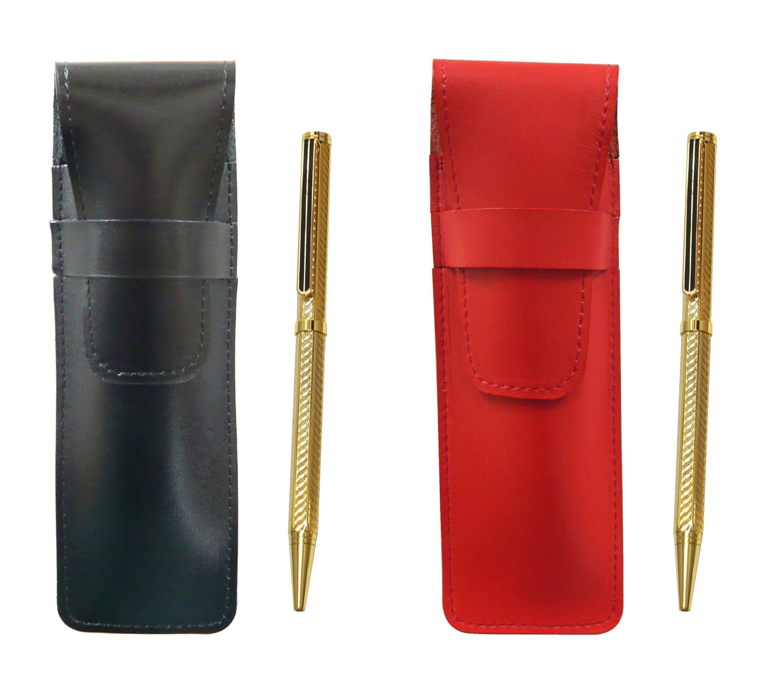 

Тонкая ручка из коровьей кожи, черная и красная, шестигранная вращающаяся, латунь, золото Hori, шариковая, золотой корпус, набор, ручка, ASBR-6KSBP-K золотой