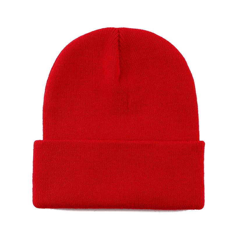 Men Women Korean Version SkullCap Hats Ski Caps Solid Unisex Beanie Autumn Winter Wool Blends Soft Warm Knitted Cap