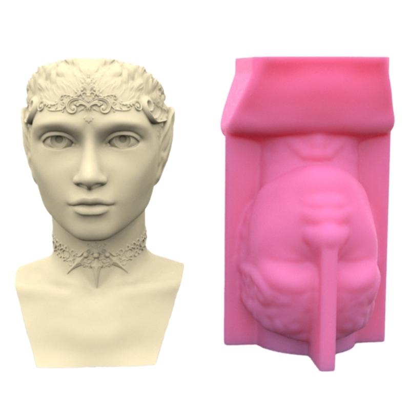King Queen Portrait Silicone Pot Mold Succulent Flowerpot Clay Cement Plaster Molds DIY Home Garden Flower Pots Mould