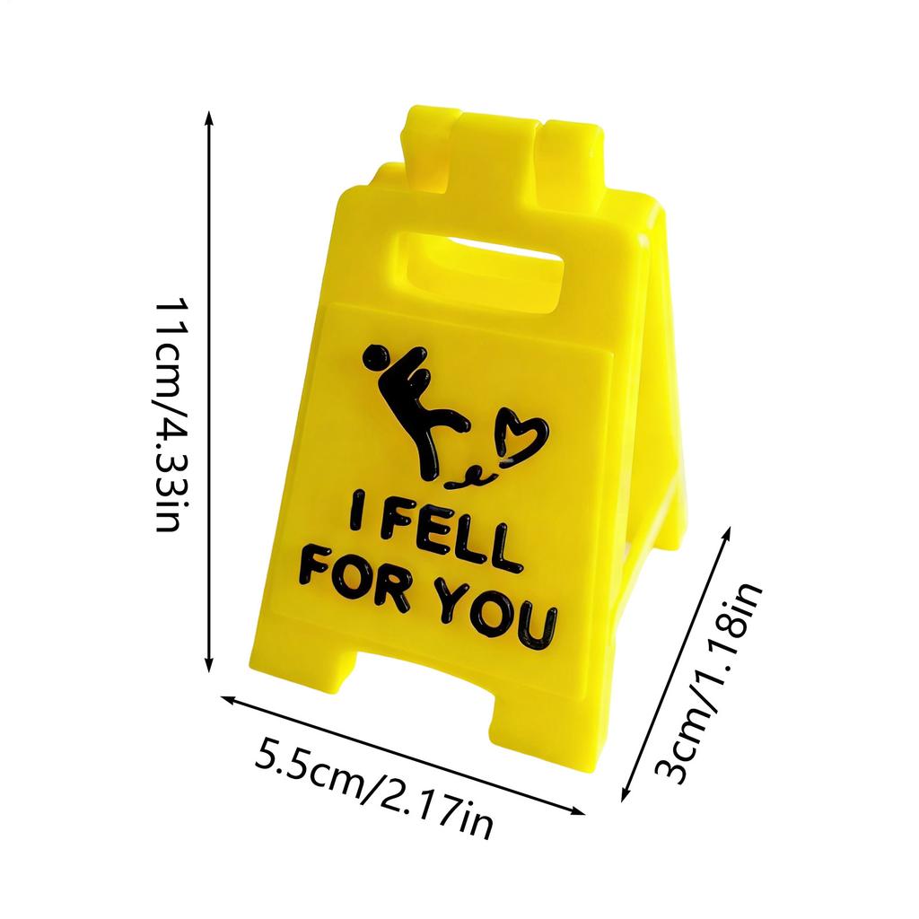 I FELL FOR YOU desktop ornament sign Valentine's Day Funny Romantic Ornaments board Wedding Birthday party desktop decoration