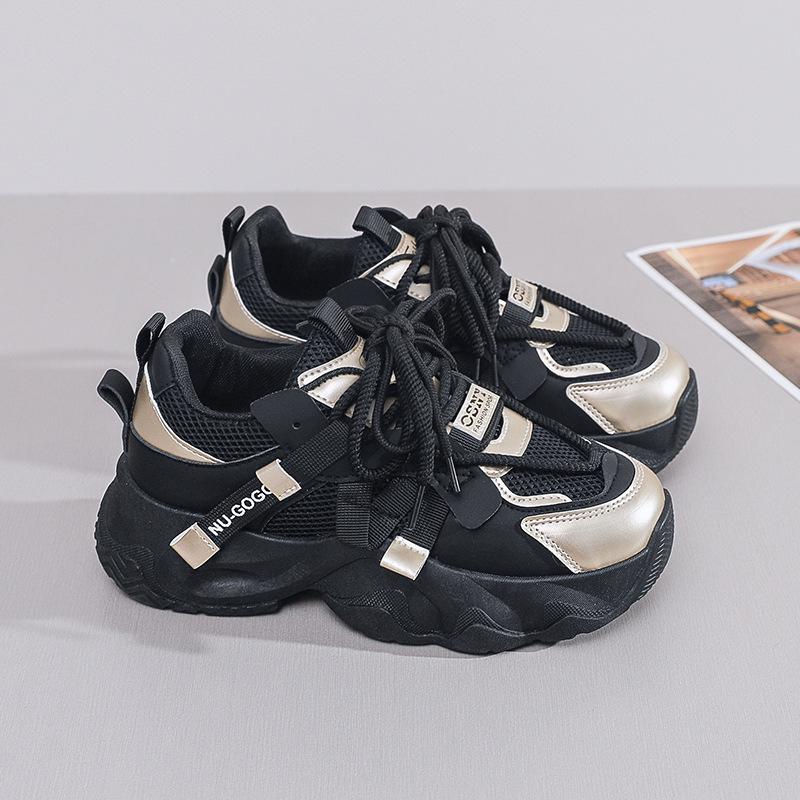 Ins Korean Version of the New Dad Shoes Women's 2024 Autumn Student Sports Running Casual Platform Heightening Shoes FB3305