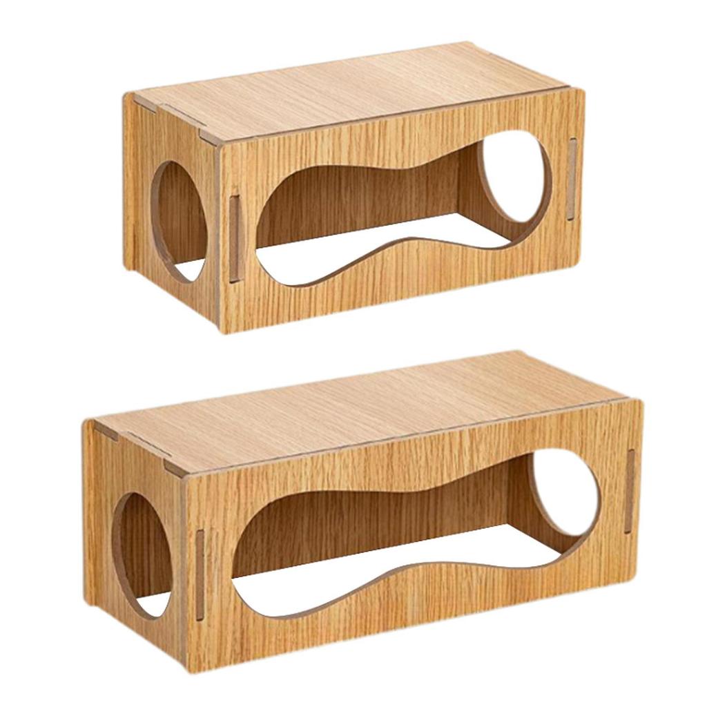 Creative Fun Hamster House Maze Toy Cage Wooden Hamster Hiding Rest Room Teeth Grinding Natural Wood Chew Toy Small Pet Supplies