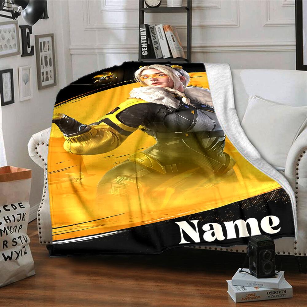 Custom Name Call Duty Mobile Blanket for Couch & Bed, Plush Cozy Fuzzy Blanket Super Soft & Warm Blankets for Fall and Winter. 0908162
