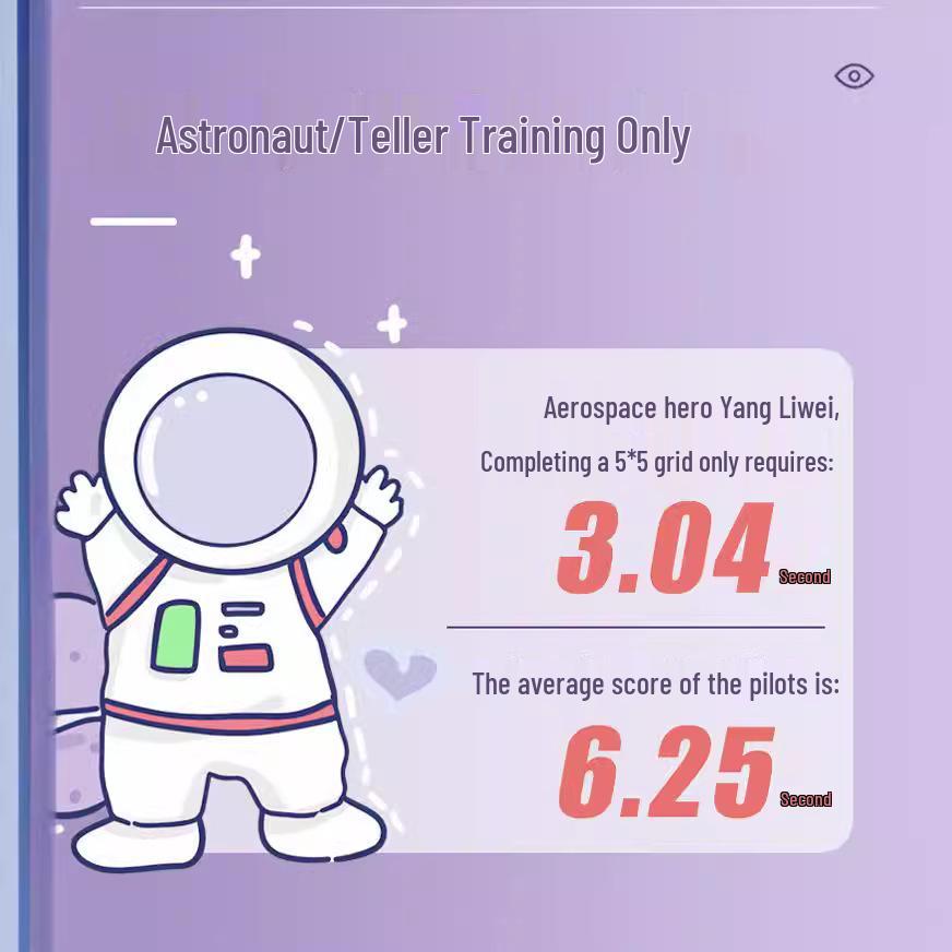 Shulte-rutenett øvelseskort: Konsentrasjonstrening for barn i alderen 3-8 år, Forbedre oppmerksomhetsspennet, Pedagogisk leketøy