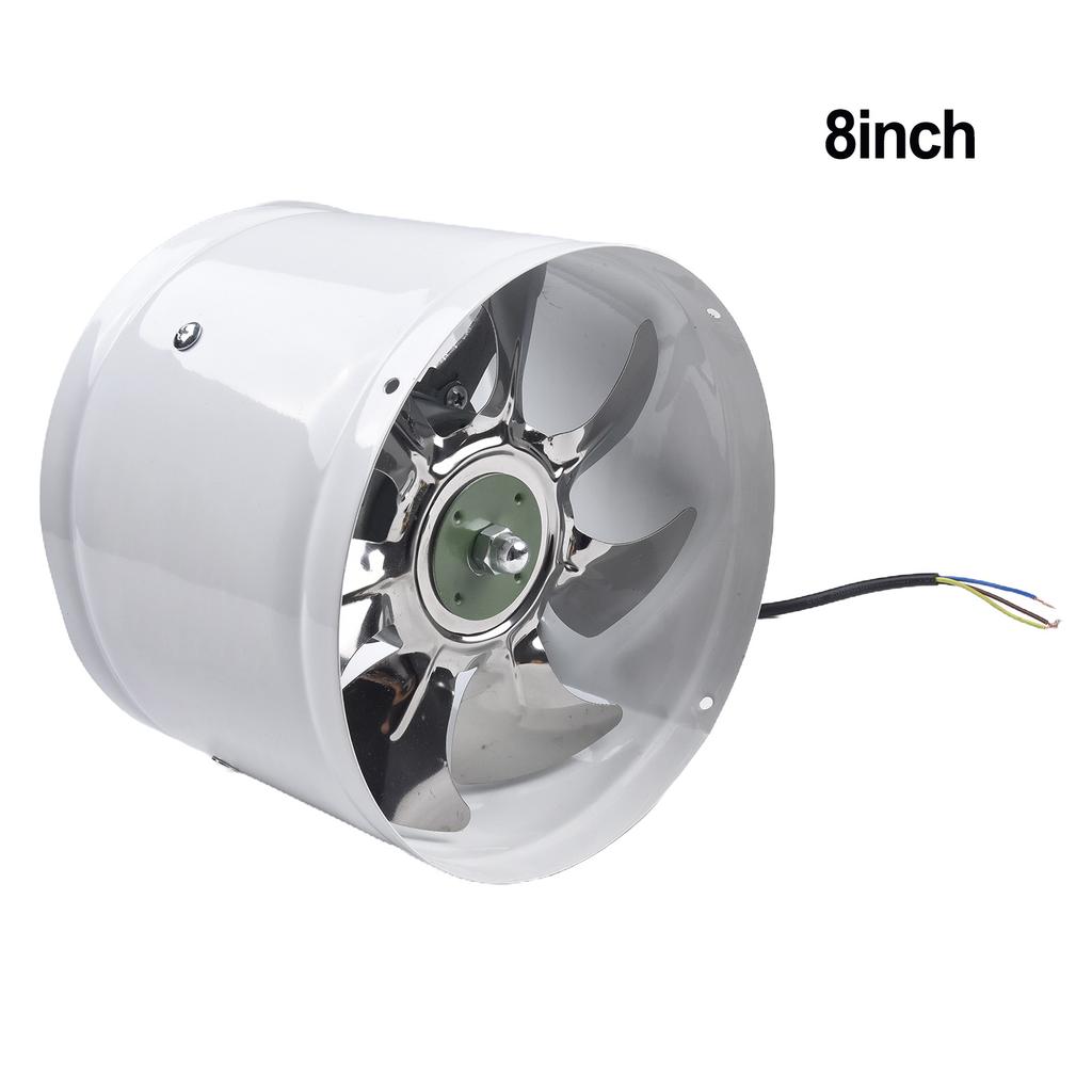 Efficient 200mm Duct Fan with 7 Reinforced Blades for Smoke Extraction and Quiet Operation in Ventilation Systems