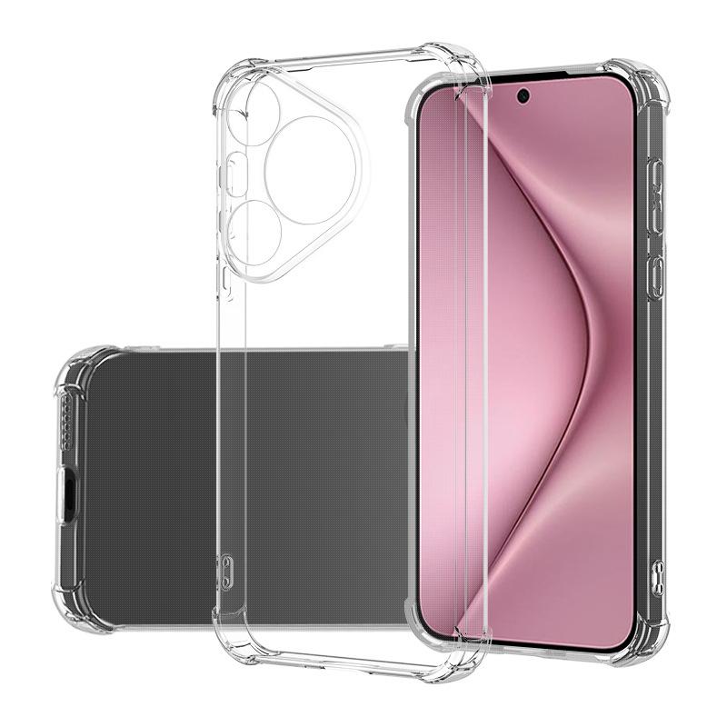 Applicable To Pura 90Ultra Four-corner Anti-drop Mobile Phone Case Huawei MATE 80 PRO 5G Transparent Thickened Protection