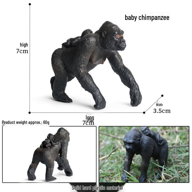 Cross-Border Children's Cognitive Animal Model: Gorilla, Monkey, Ape Toy Ornament