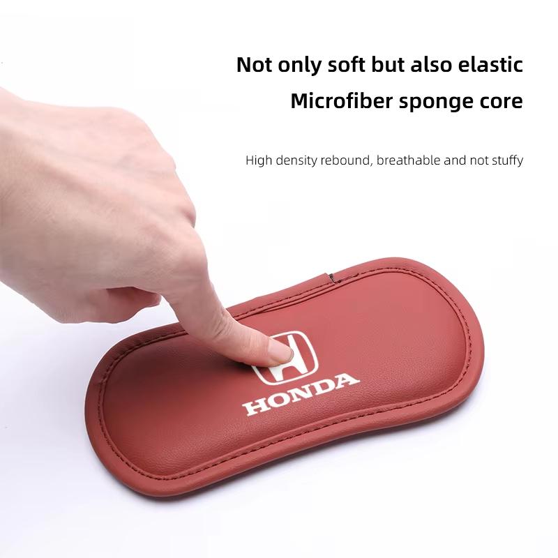 Leather Car Pillow Car Knee Pad Elastic Memory Foam Leg Pad For Honda Civic Fit Jazz Accord Pilot CRV Odyssey Passport City HRV LV4