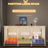Dog Crate End Table with Wheels & Tray Dog Cage Crate Indoor Dog House Wired Cage Crate Dog Kennels for Small/Medium/Large Dog