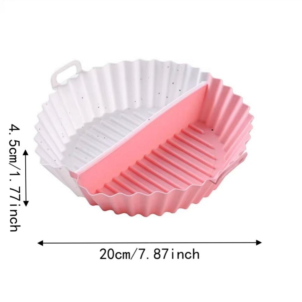 Food Grade Silicone Baking Tray Creative Circular Oven Mat Silicone Air Fryer Liner Air Fryer Use