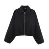  European and American style, new women's clothing, fashionable, casual and versatile 4-color fluffy zipper jacket