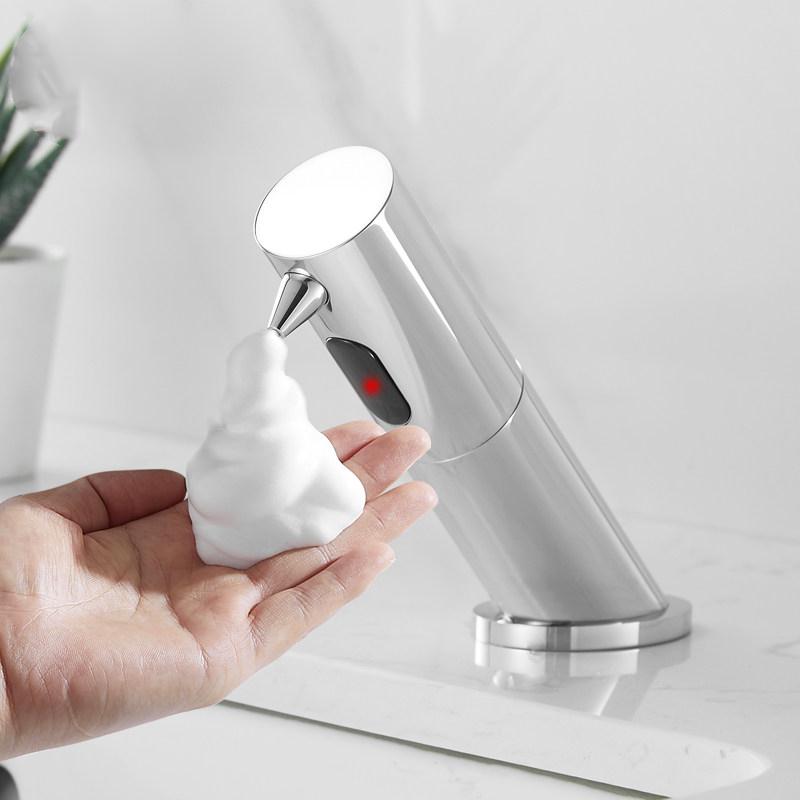 Automatic Foaming Soap Dispenser Infrared Sensor Commercial Hotel Household Bathroom Sink Chrome Finish Touchless Pump