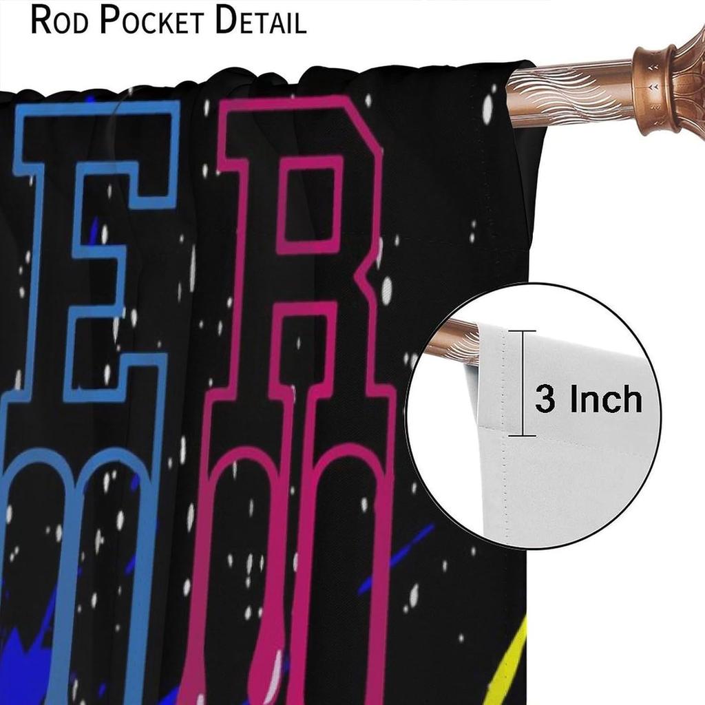 Modern Game Curtains Cartoon Abstract Colour Pigment Creative Electronic Video Gamepad Windows Treatments Insulation Curtain Thermal Polyester