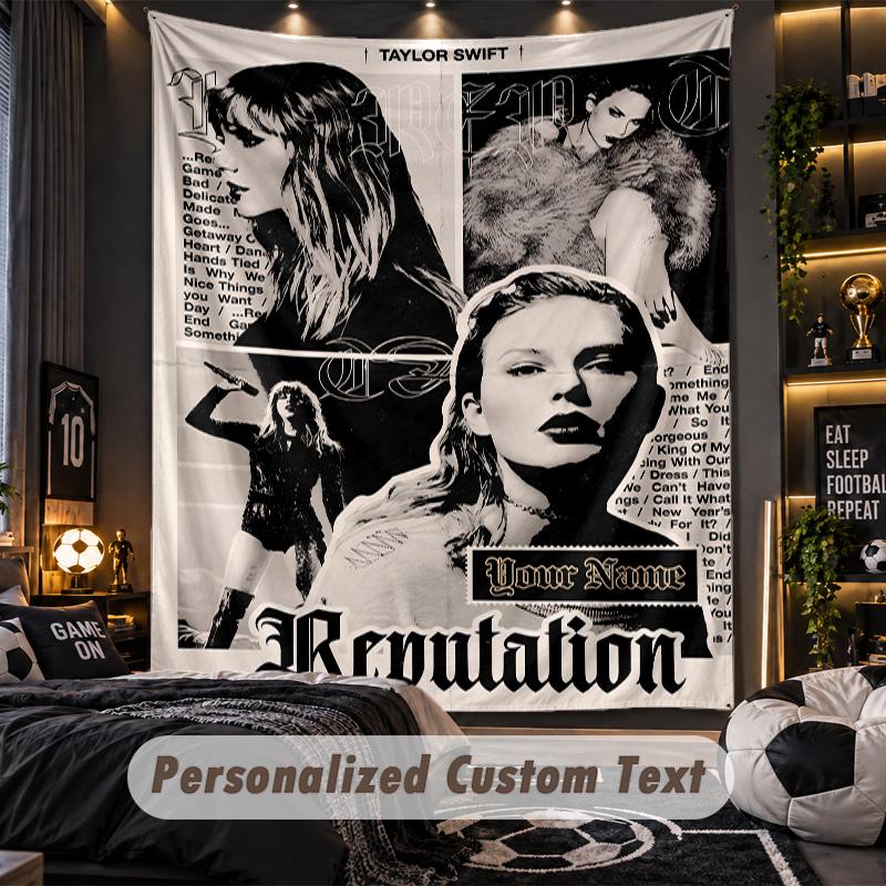 TapestryTaylor Swift Custom Name Text Personalized Wall Hanging Tapestry Home Wall Decor
