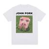John Pork Funny Meme Tee Shirt Men Women Fashion Trending Short Sleeve T-shirt Male Summer Casual O-Neck Tops T Shirt Streetwear