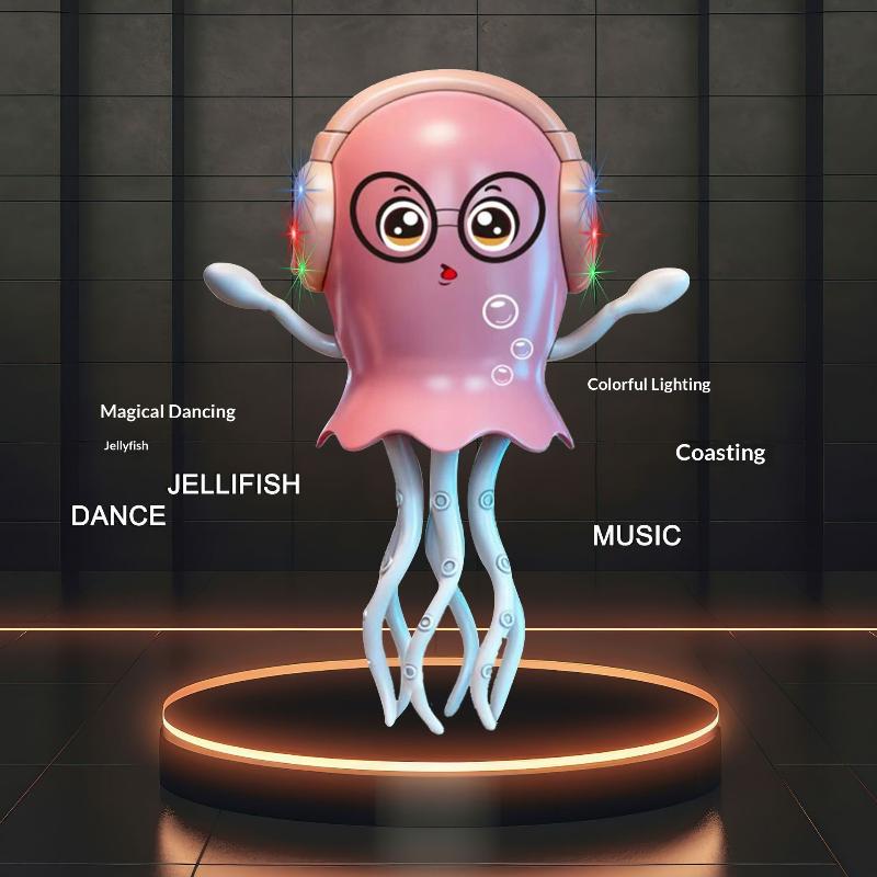 Dancing Jelly Fish Toy Smart Tentacle Explorer With Led Lights Music Automatic Obstacle Sensor Toy