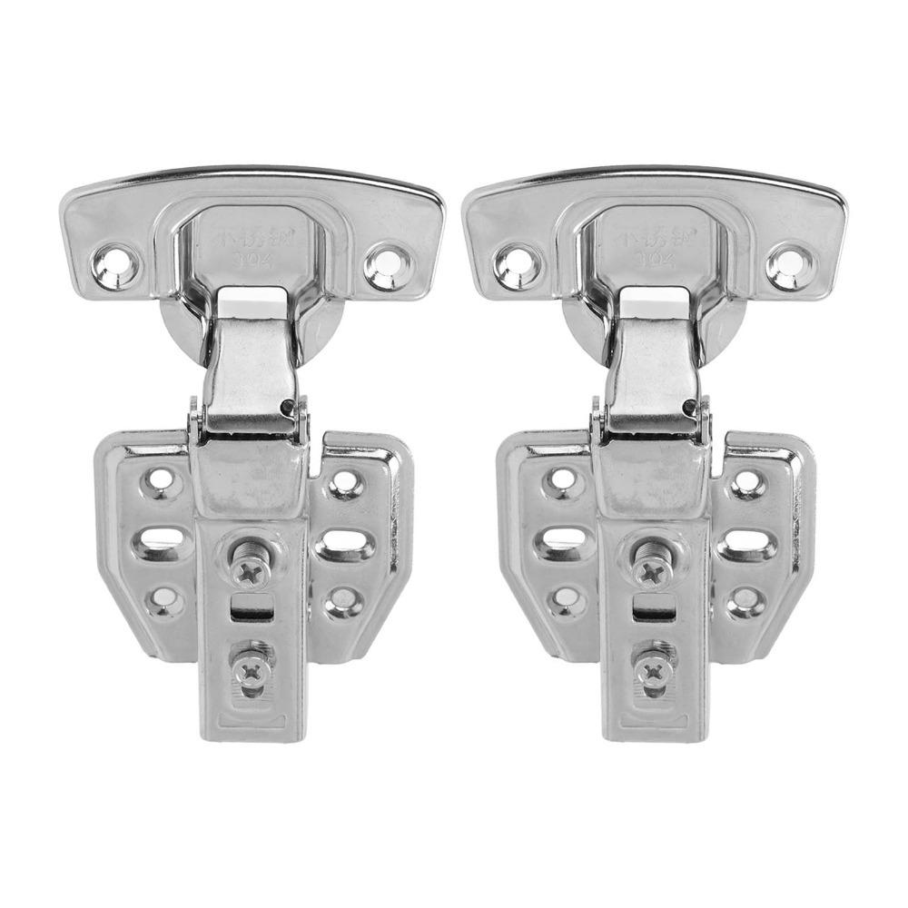 4Pcs 2.0mm Thickness Door Hinge Buffering Damping Soft Close Hinge Hydraulic Hinge Storage Cabinet