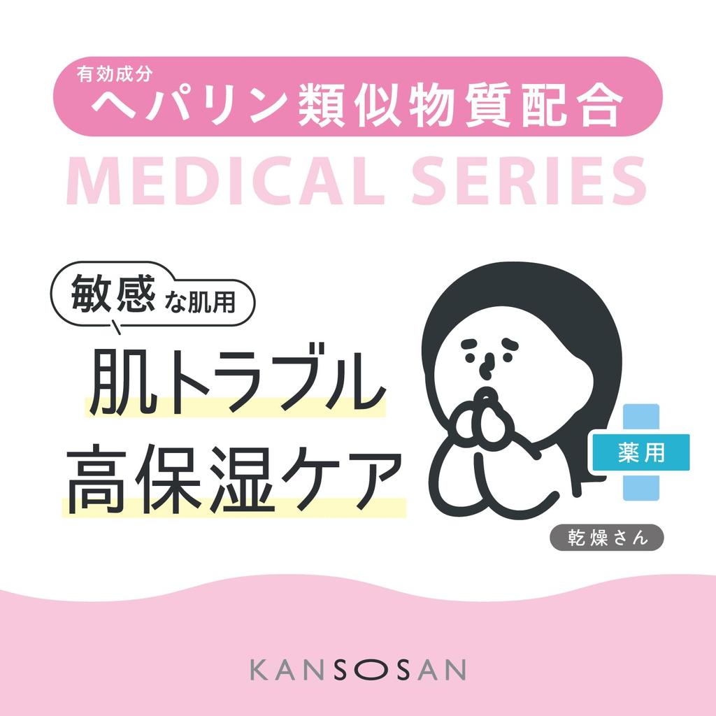 Kansosan Medicinsk Hög Fuktighetslotion 180 ml - Känslig Hud, Lindring för Torr Hud, Heparinanalog, Förebygger Akne & Irritation, Fuktighetsbarriär