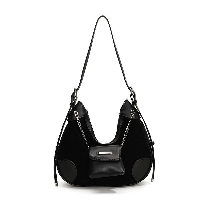 

Crescent moon handbag women s high-end niche new autumn and winter bag fashion chain bag crossbody croissant bag women чёрный