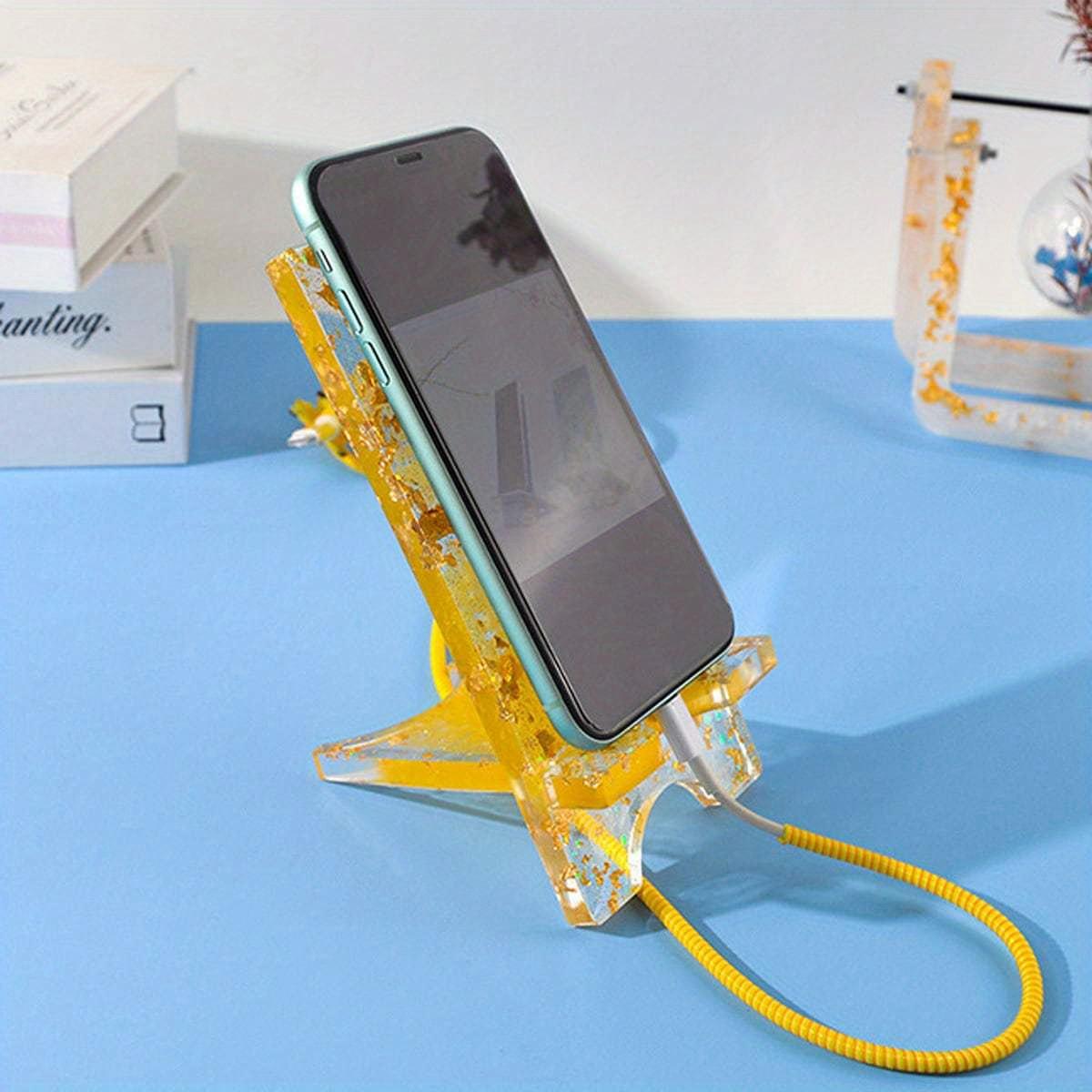 Phone Stand Resin Mold Mobile Phone Holder Epoxy Casting Moulds for DIY Craft белый