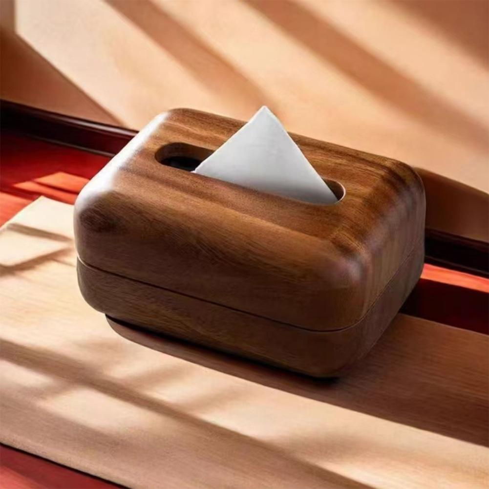 Desk Decor Walnut Tissue Box Versatile Tissue Box For Home Home Decor Solid Walnut Construction Natural Wood Grain