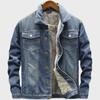 Men's Winter Velvet-Lined Denim Jacket, Thickened Large Size, Korean Style, Versatile and Handsome.