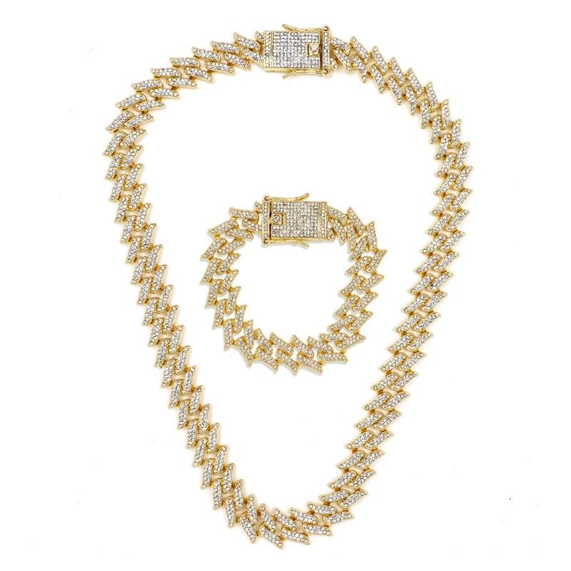 Elegant Necklace Sparkling Full Rhinestones Bracelet Alloy Texture Suitable for Evening Parties and Everyday Charm