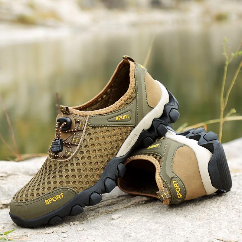 New outdoor mountaineering sports travel non-slip hollow mesh shoes