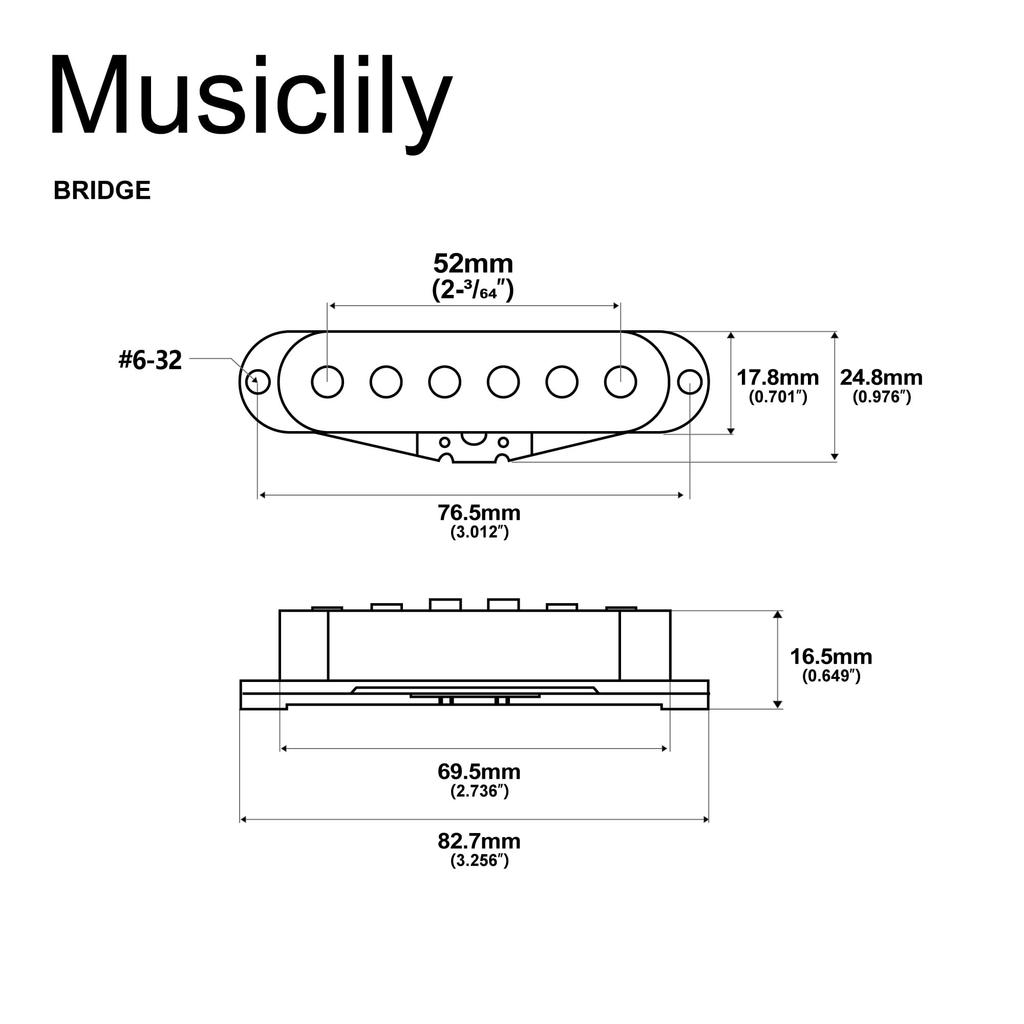 Artec Vintage Staggered Alnico 5 Single Coil Pickup Bridge PU for Electric Cream SSA-12 6.5K Stratocaster/ST Guitar,
