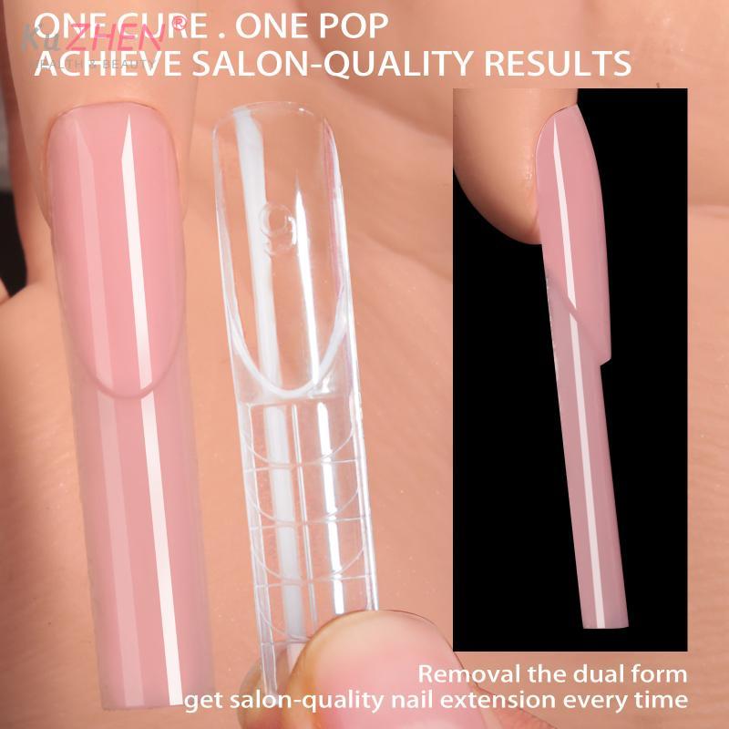 150Pc New Quality Space Hollow 3D French Extension With Scale Nail Mold Nail Dual Forms Full Cover Reusable Nail Extension Molds