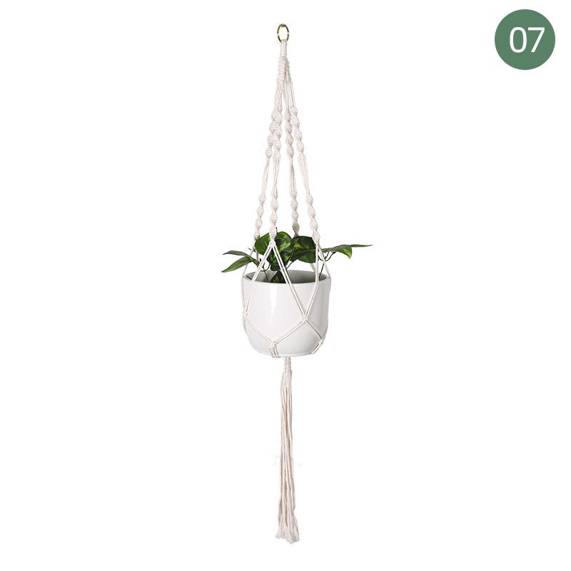 Creative Woven Cotton Plant Hanging Basket Set