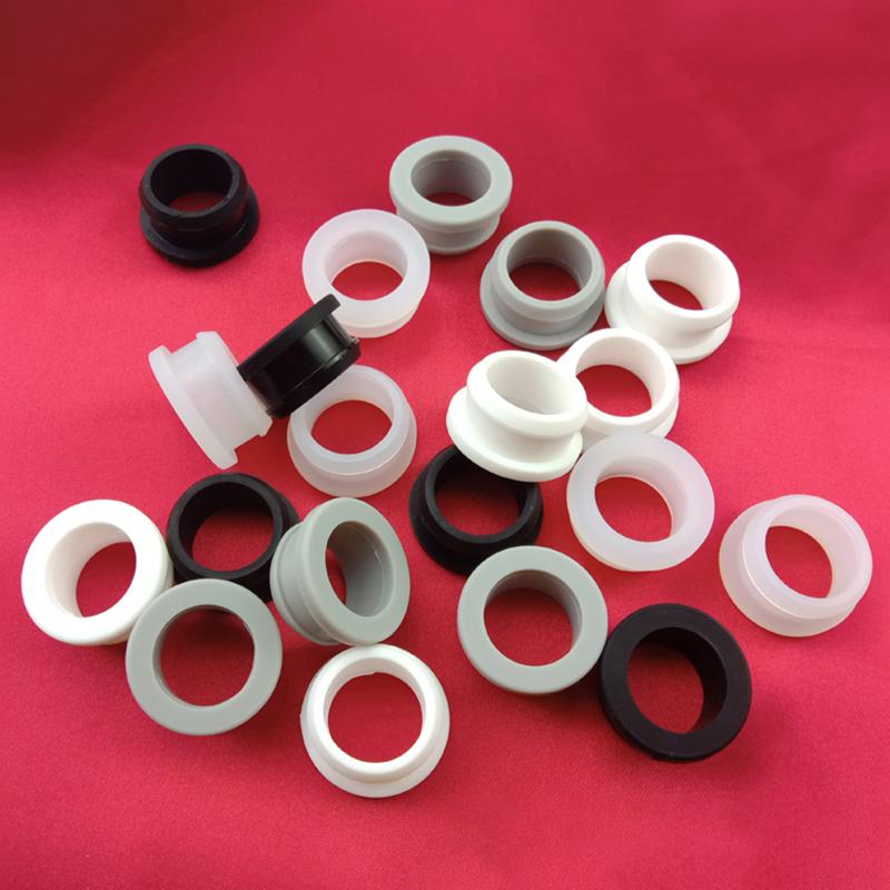 1pcs A=4.5mm~60.6mm White Rubber Silicone Snap-on Through Hole Plugs Caps Wire Cable Wiring Protect Bushes O-rings Sealed Gasket