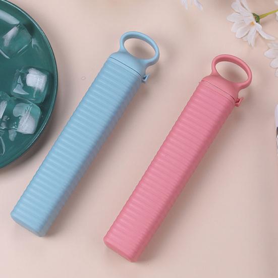 Ice Cube Tray with Lid Flexible Silicone Easy-Release Ice Mold for Whiskey