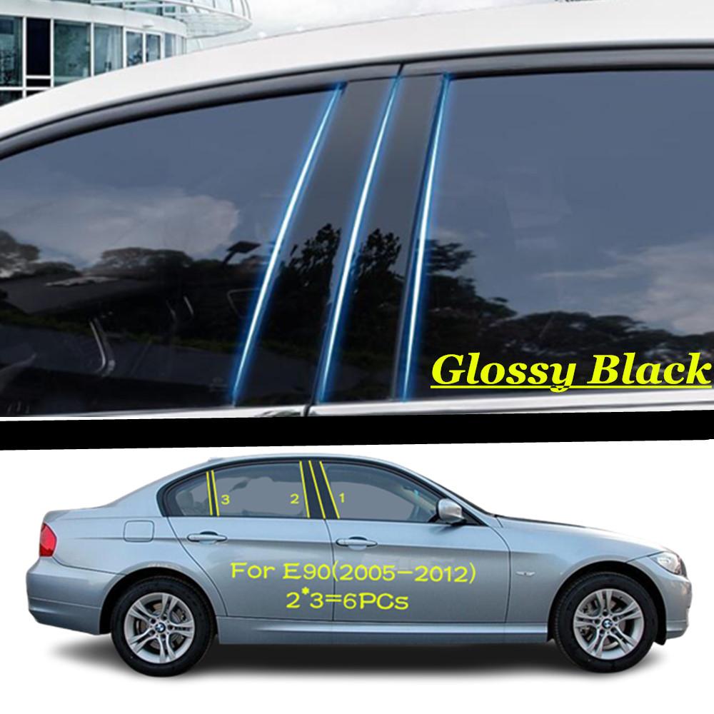 For BMW 3 Series/GT G20 F30 E46 E90 E91 1995-2024 Car PC Material Pillar Post Cover Door Trim Window Molding Sticker Accessories