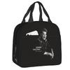 Sac à déjeuner isotherme personnalisé Johnny Hallyday Chanteur de Rock Français pour Pique-nique en Plein Air Réutilisable Glacière Thermique Boîte Bento Femmes Enfants