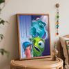 Disney Monsters Inc paint by numbers painting kit handmade diy home decor gifts, Sulley Mike Wazowski cartoon wall art canvas paint
