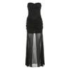 202 European and American Style Spring and Summer New Women's Clothing Solid Color Slim-fitting Street Fashion One-word Collar Tube Top Dress Women