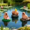 Simulation 7pcs/Set Capybara Figure Toy Mini Figurine Desktop Decoration Model Ornaments Doll Garden Home Desktop Decoration