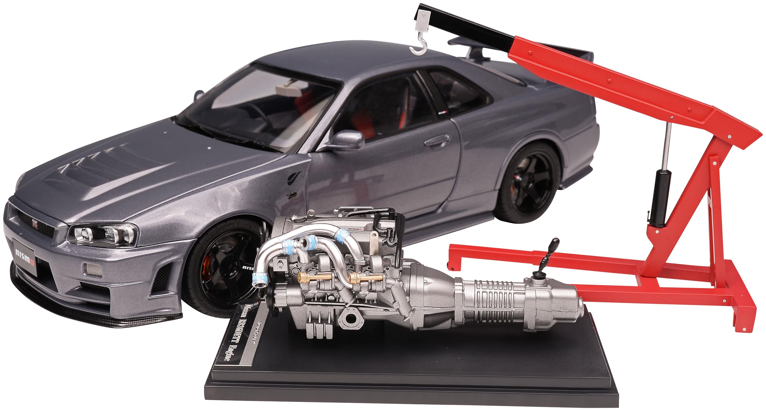 

MOTORHELIX Nissan Skyline R34 NISMO CRS Gunmetal Готовый продукт 1/18 GT-R VER.